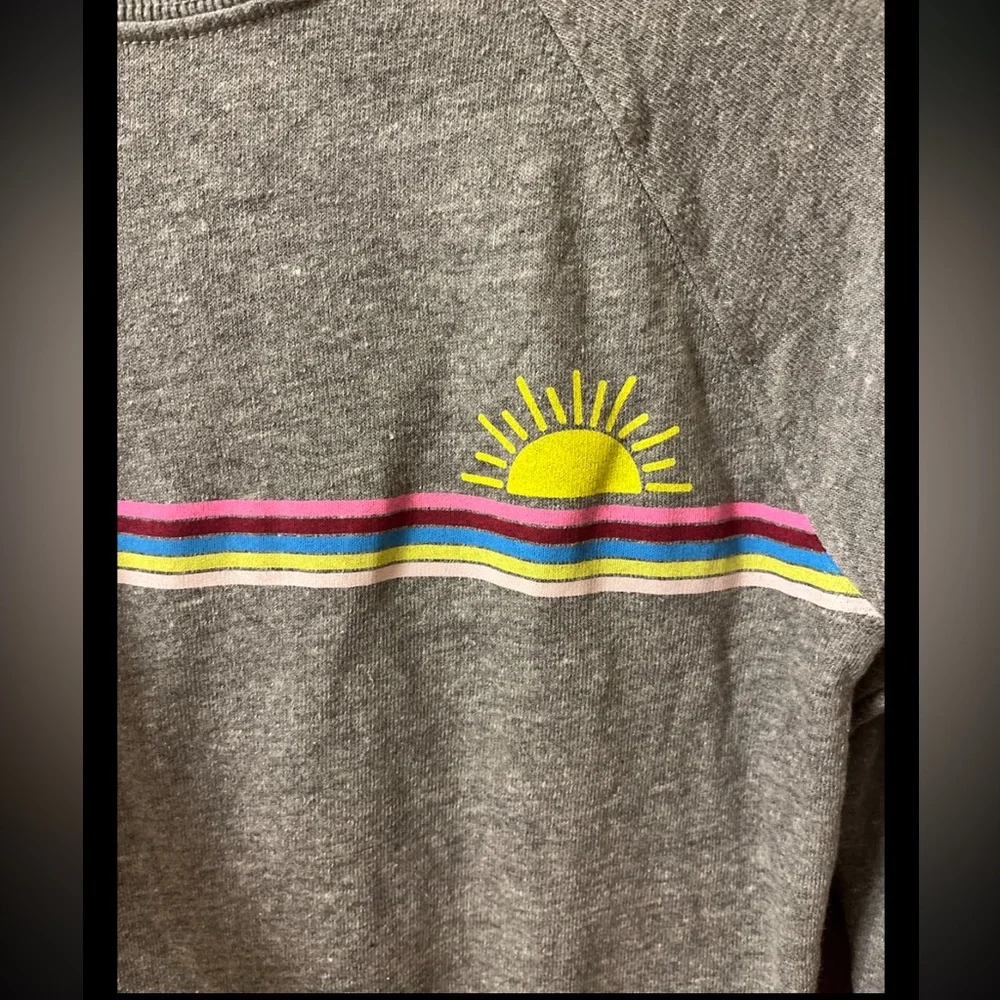 Spiritual Gangster Kids Sweatshirt W/Strips & A Sun Trust The Universe Sz S/10